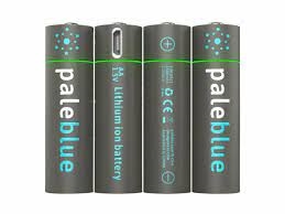 Pale Blue Li-ion Rechargeble AA battery